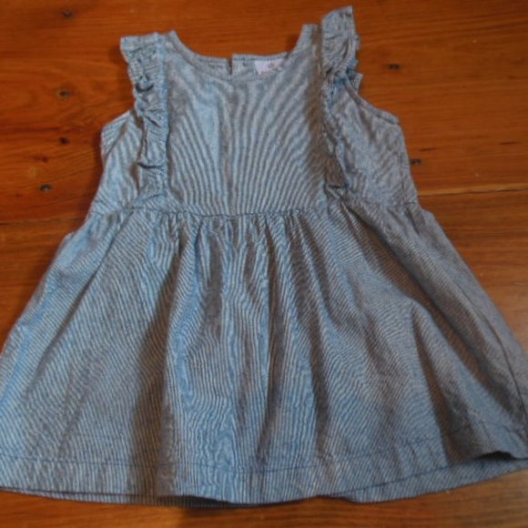 HANNA ANDERSSON 140 Blue Stripe Ruffle Top - Picture 3 of 8